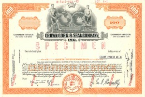 Crown Cork and Seal Co. Inc. - Specimen Stock Certificate